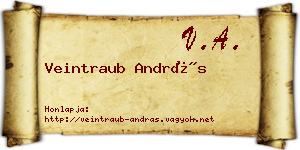 Veintraub András névjegykártya